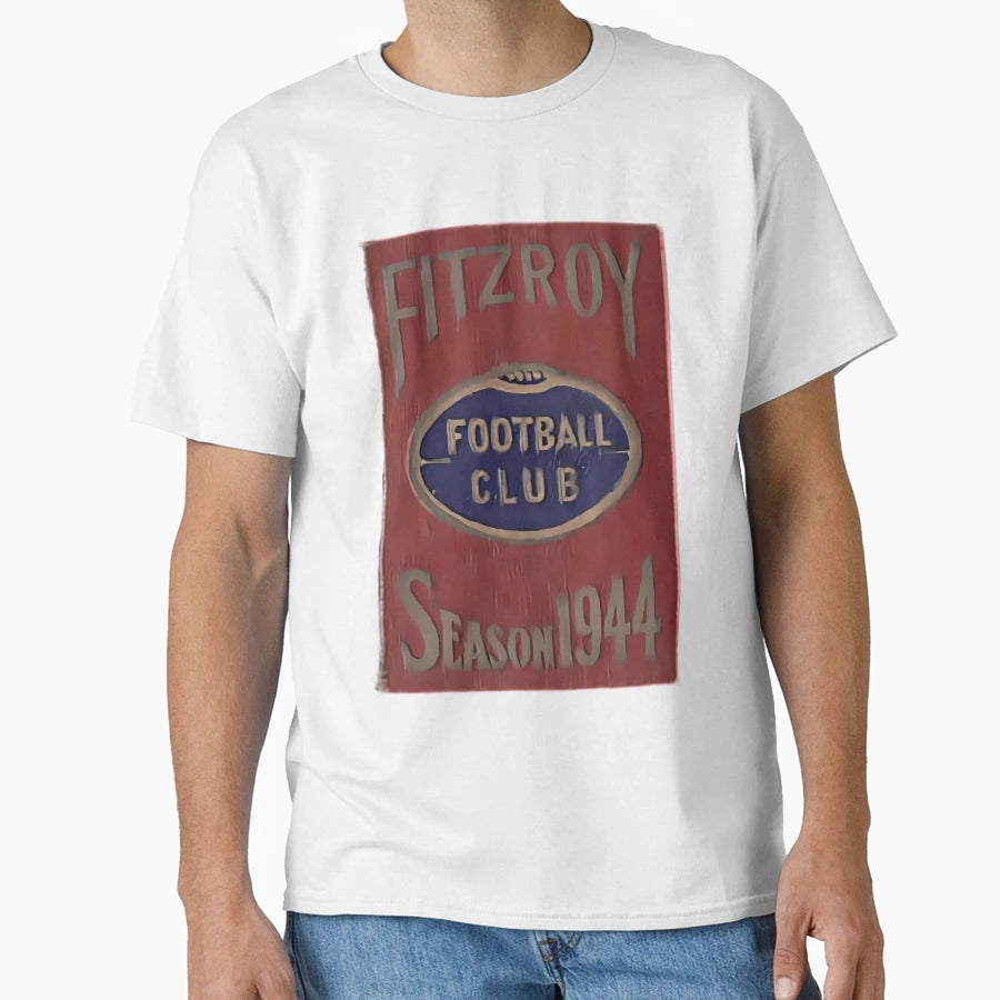 Fitzroy Football Club Afl Footy T-Shirt - Custom Art Print Unisex - T-Shirt, Sweatshirt, Hoodie