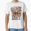 Game Day Leopard Football Bow T-Shirt - Streetwear Style for Adults - T-Shirt, Sweatshirt, Hoodie