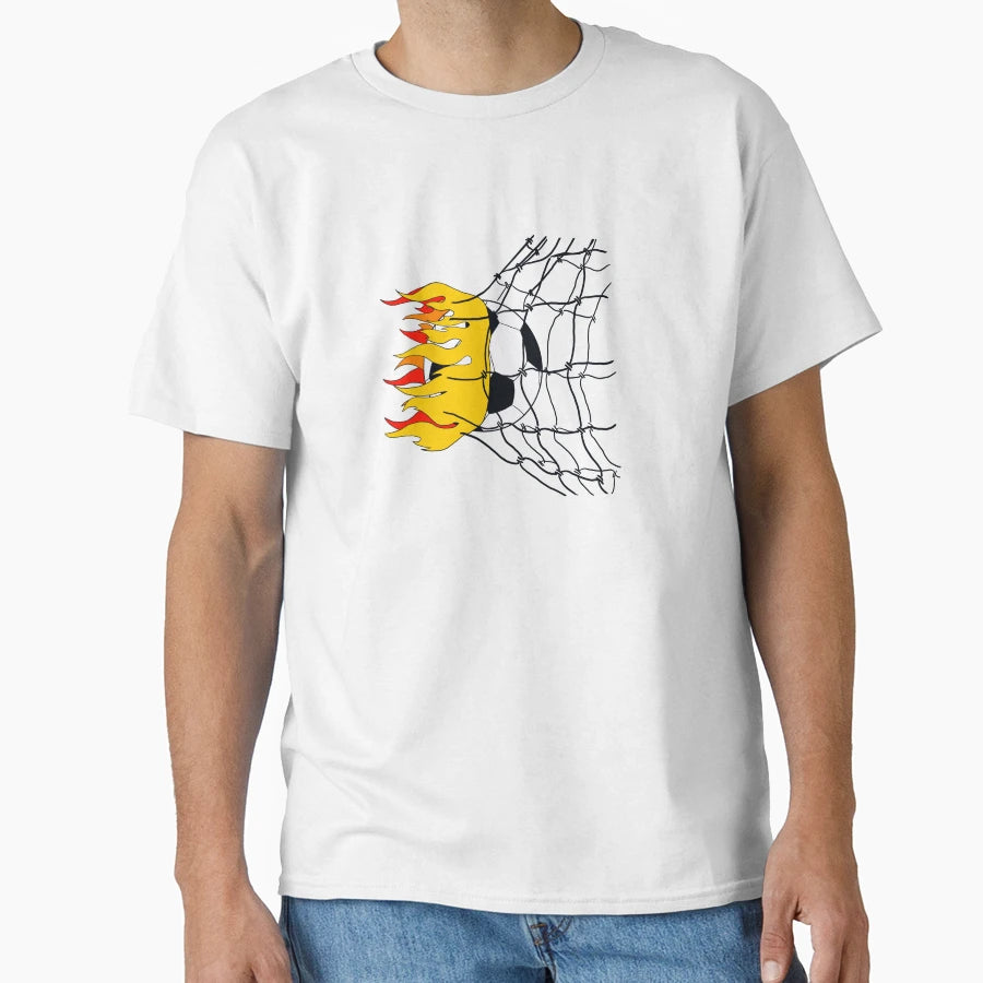 Soccer Ball Fire T-Shirt - Streetwear Style for Adults - T-Shirt, Sweatshirt, Hoodie