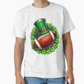 St Patricks Day Football Clover Sport T-Shirt - Custom Art Print Men Women - T-Shirt, Sweatshirt, Hoodie