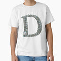 Tahitian Pearl Skull Monogram D T-Shirt - Minimalist Print for Adults - T-Shirt, Sweatshirt, Hoodie