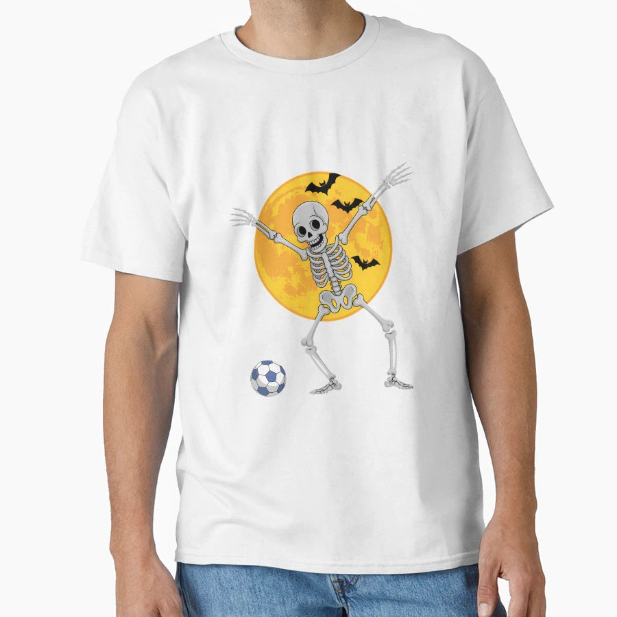 Soccer Skeleton Halloween Soccer Player T-Shirt - Graphic Print Men Women - T-Shirt, Sweatshirt, Hoodie