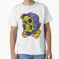 Blue Hooded Skull T-Shirt - Unique Graphic Unisex - T-Shirt, Sweatshirt, Hoodie