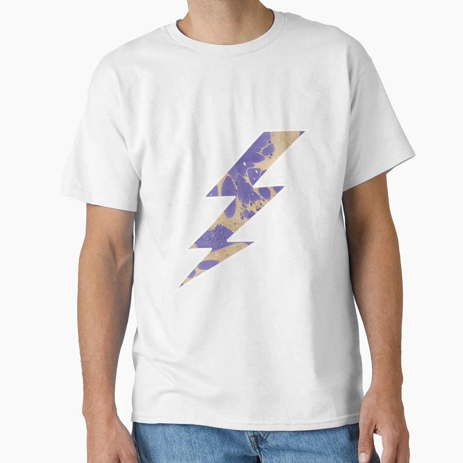 Purple And Gold Lightning Bolt T-Shirt - Casual Everyday Wear Men Women - T-Shirt, Sweatshirt, Hoodie