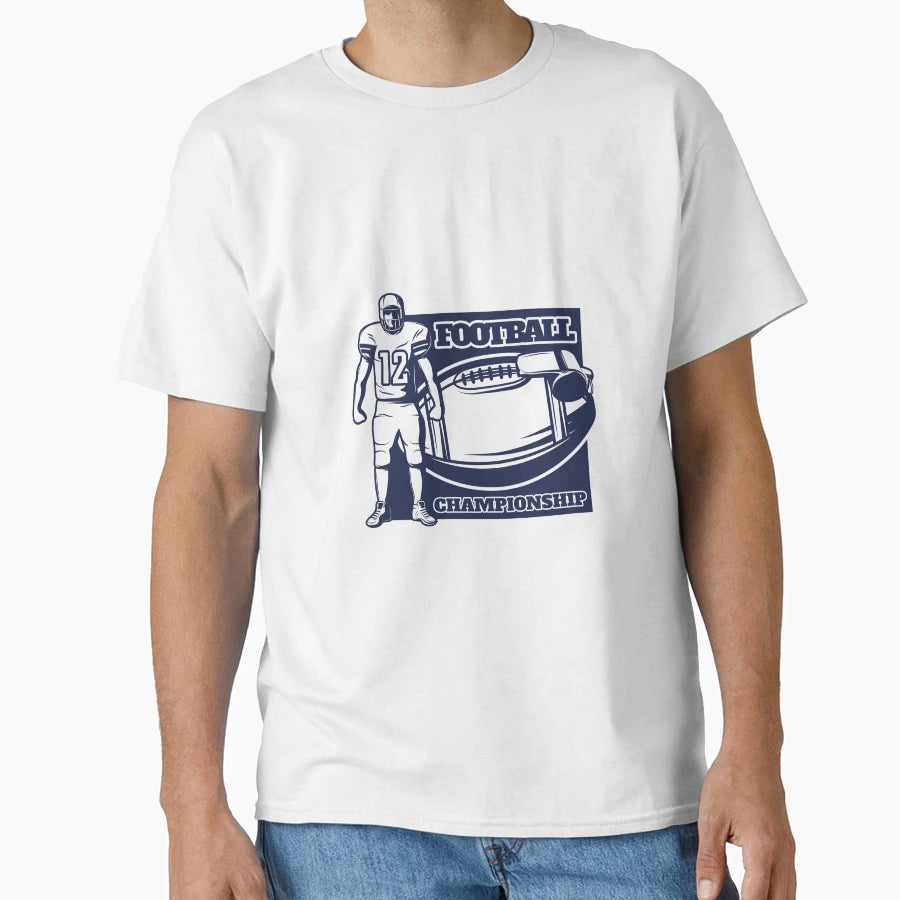 Football Championship Player 12 Big Ball T-Shirt - Novelty Apparel Unisex - T-Shirt, Sweatshirt, Hoodie