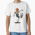 Skeleton Playing Soccer Halloween T-Shirt - Novelty Apparel Men Women - T-Shirt, Sweatshirt, Hoodie