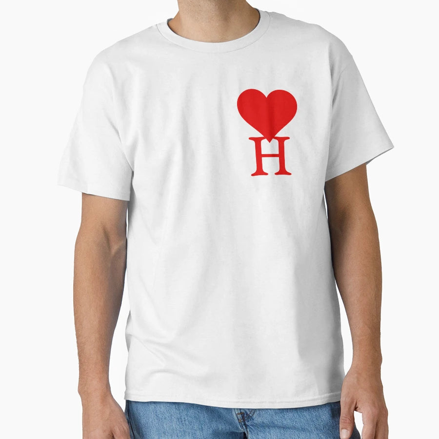Heart Letter Initial H T-Shirt - Unique Graphic for Adults - T-Shirt, Sweatshirt, Hoodie
