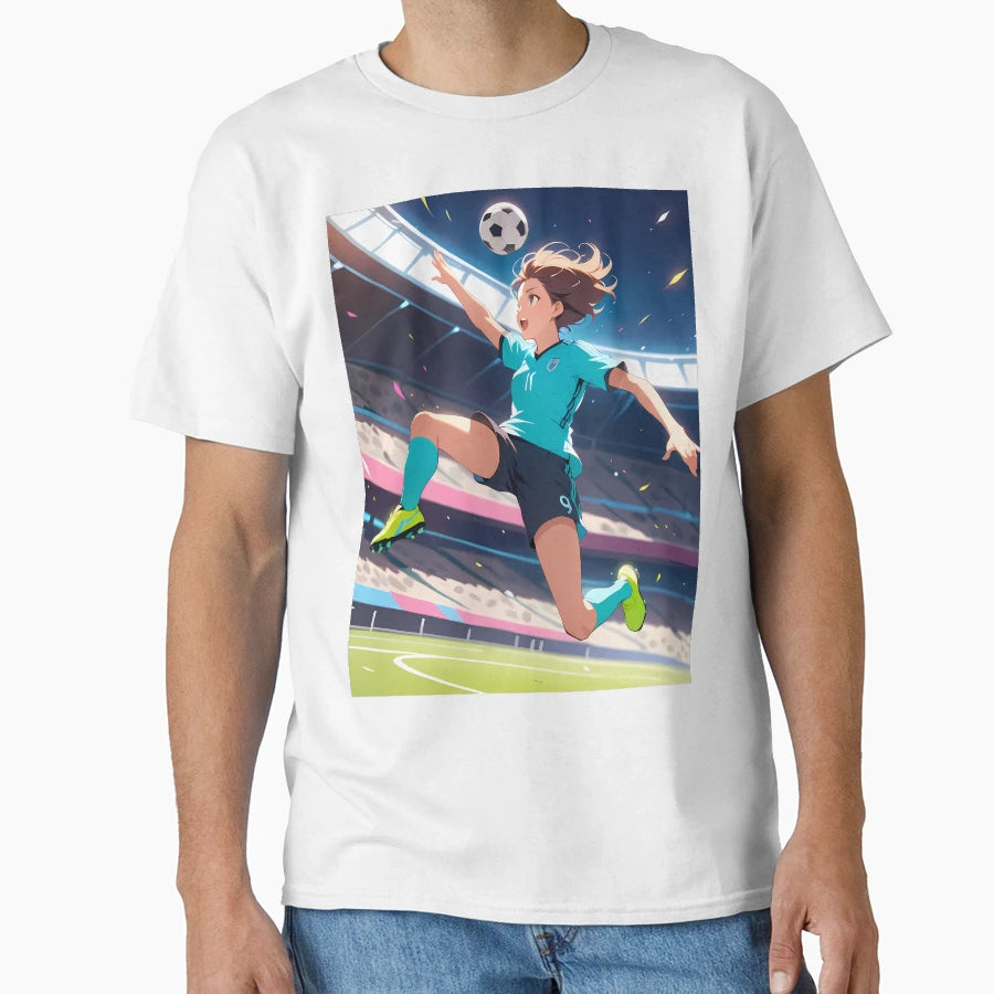Soccer Vibes Futuristic Vibrant Scenes T-Shirt - Novelty Apparel Men Women - T-Shirt, Sweatshirt, Hoodie