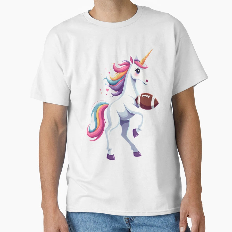 Touchdown Unicorn Magical Football T-Shirt - Unique Graphic Unisex - T-Shirt, Sweatshirt, Hoodie