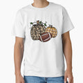 Fall Pumpkin Football T-Shirt - Graphic Print Unisex - T-Shirt, Sweatshirt, Hoodie