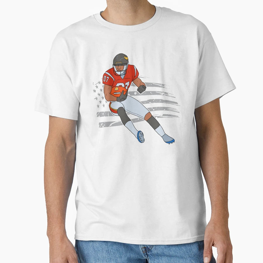 American Football Funny T-Shirt - Minimalist Print for Adults - T-Shirt, Sweatshirt, Hoodie
