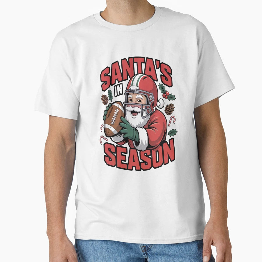 Season Silly Funny Santa Teen T-Shirt - Custom Art Print Men Women - T-Shirt, Sweatshirt, Hoodie