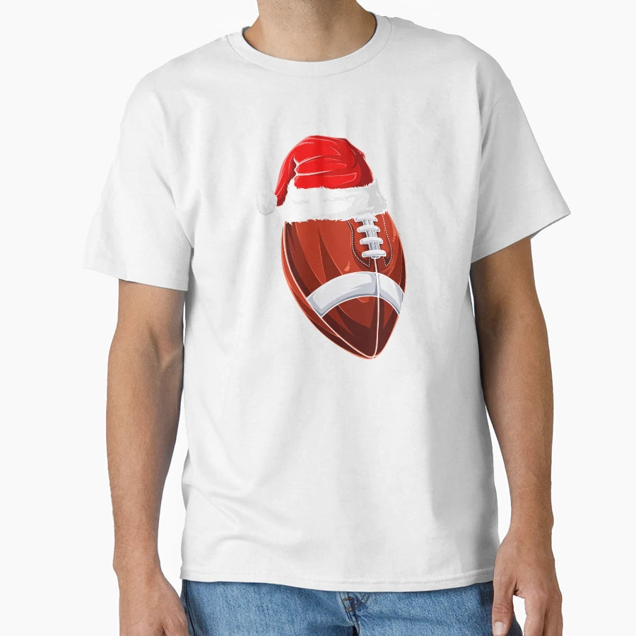 Spirit Santa Football T-Shirt - Aesthetic Graphic for Adults - T-Shirt, Sweatshirt, Hoodie