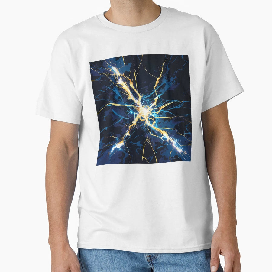 Electric Lightning Burst T-Shirt - Custom Art Print Men Women - T-Shirt, Sweatshirt, Hoodie