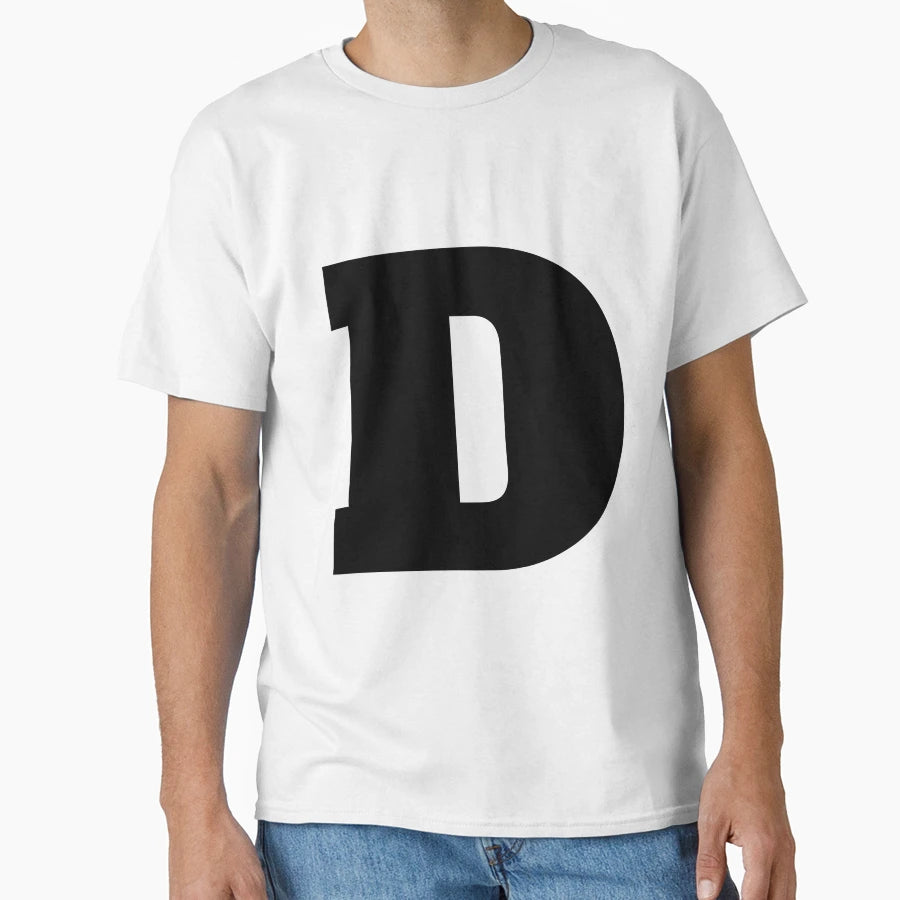 Alphabet D Uppercase Letter D T-Shirt - Aesthetic Graphic for Adults - T-Shirt, Sweatshirt, Hoodie