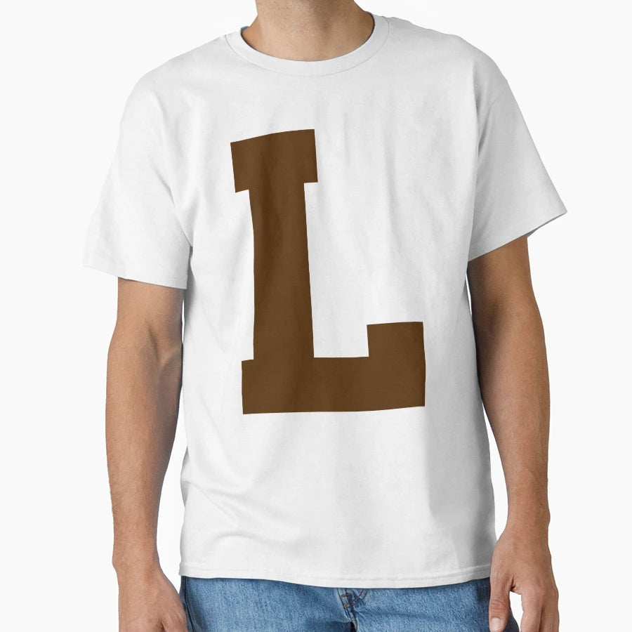 Alphabet Brown L Sports Letter L T-Shirt - Unique Graphic Men Women - T-Shirt, Sweatshirt, Hoodie