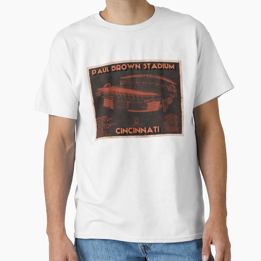Paul Brown Stadium Cincinnati T-Shirt - Minimalist Print Unisex - T-Shirt, Sweatshirt, Hoodie