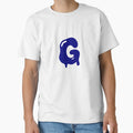 Glossy Dark Blue Liquid Letter G T-Shirt - Custom Art Print Unisex - T-Shirt, Sweatshirt, Hoodie