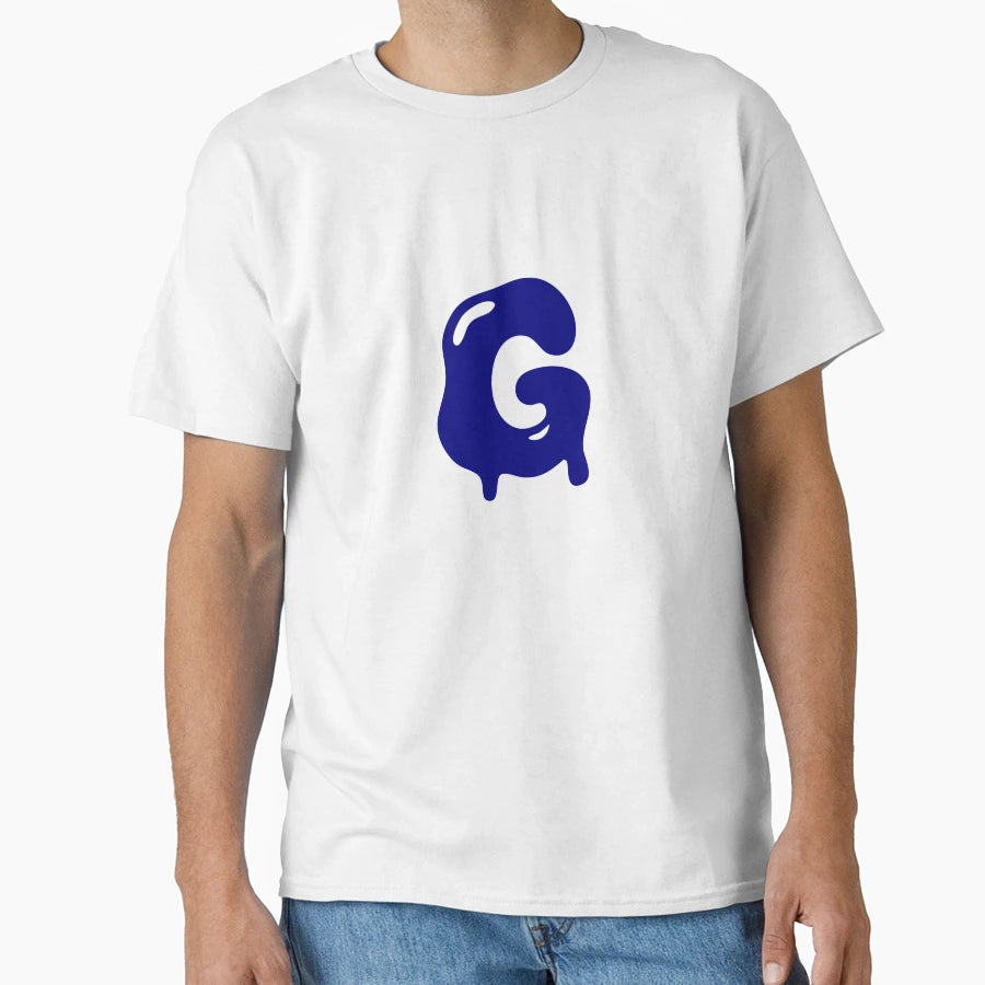 Glossy Dark Blue Liquid Letter G T-Shirt - Custom Art Print Unisex - T-Shirt, Sweatshirt, Hoodie