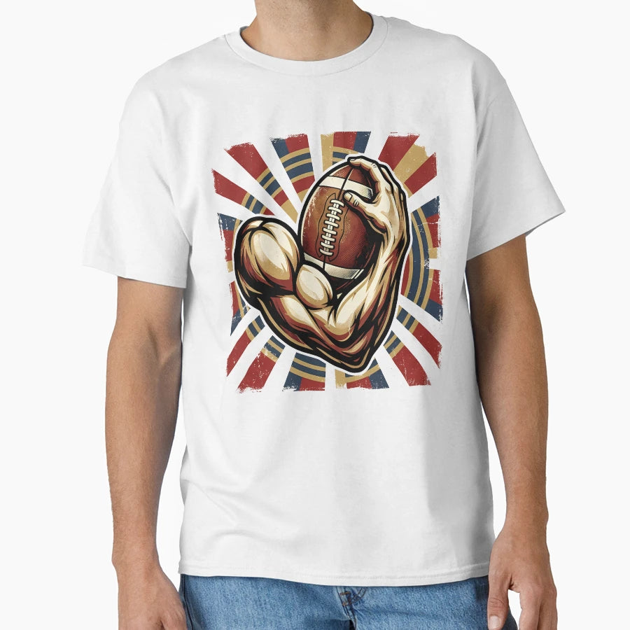 Built Like Giant Strong Football T-Shirt - Streetwear Style for Adults - T-Shirt, Sweatshirt, Hoodie