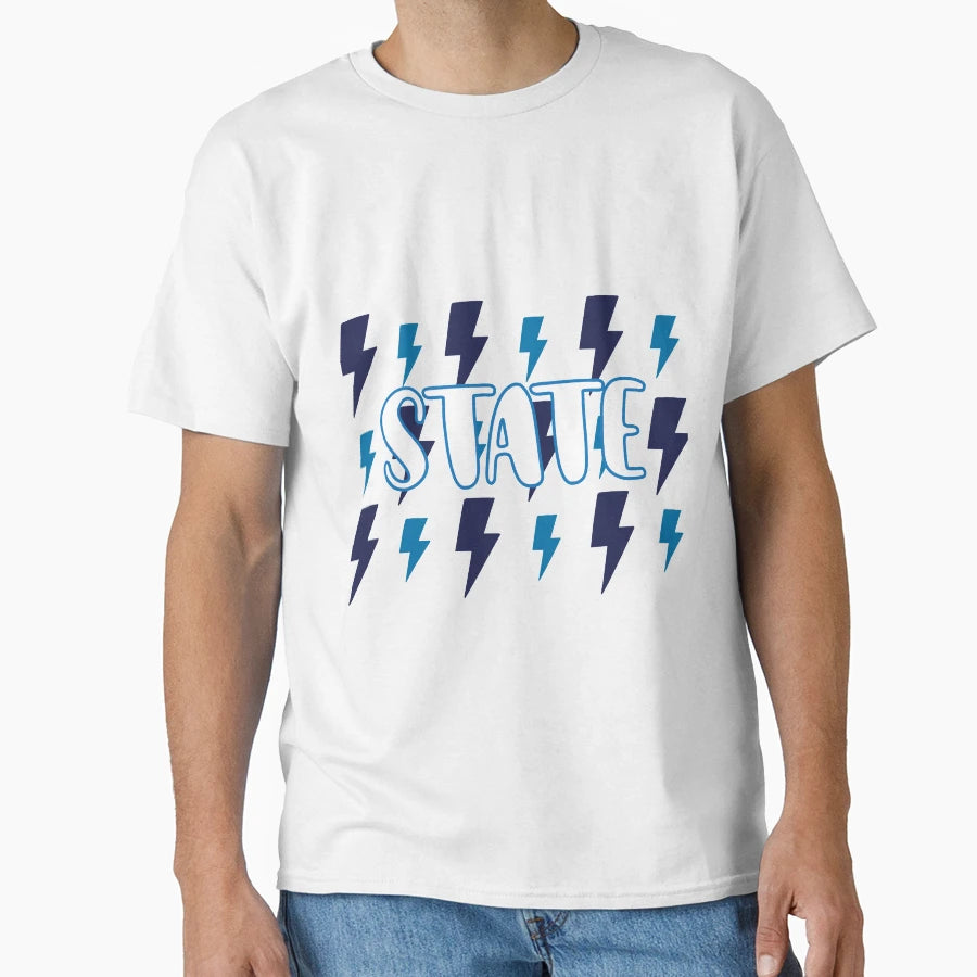 State Lighting Bolts T-Shirt - Minimalist Print for Adults - T-Shirt, Sweatshirt, Hoodie