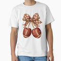 Football Cherries Rustic Gingham Bow T-Shirt - Graphic Print Unisex - T-Shirt, Sweatshirt, Hoodie