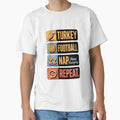 Happy Thanksgiving Turkey Football Nap T-Shirt - Graphic Print Men Women - T-Shirt, Sweatshirt, Hoodie