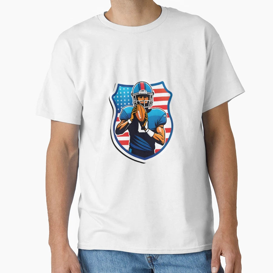 Usa American Football Player T-Shirt - Custom Art Print for Adults - T-Shirt, Sweatshirt, Hoodie