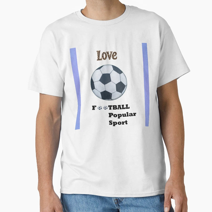 Popular Football Sport T-Shirt - Minimalist Print for Adults - T-Shirt, Sweatshirt, Hoodie