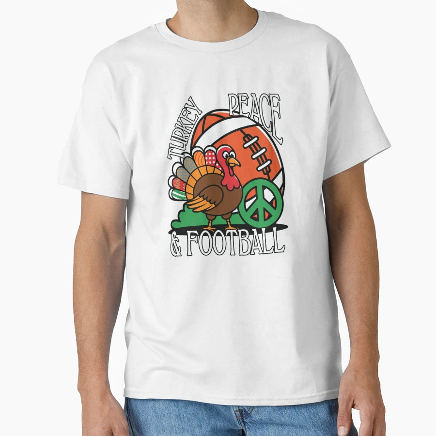 Turkey Peace And Football T-Shirt - Casual Everyday Wear for Adults - T-Shirt, Sweatshirt, Hoodie