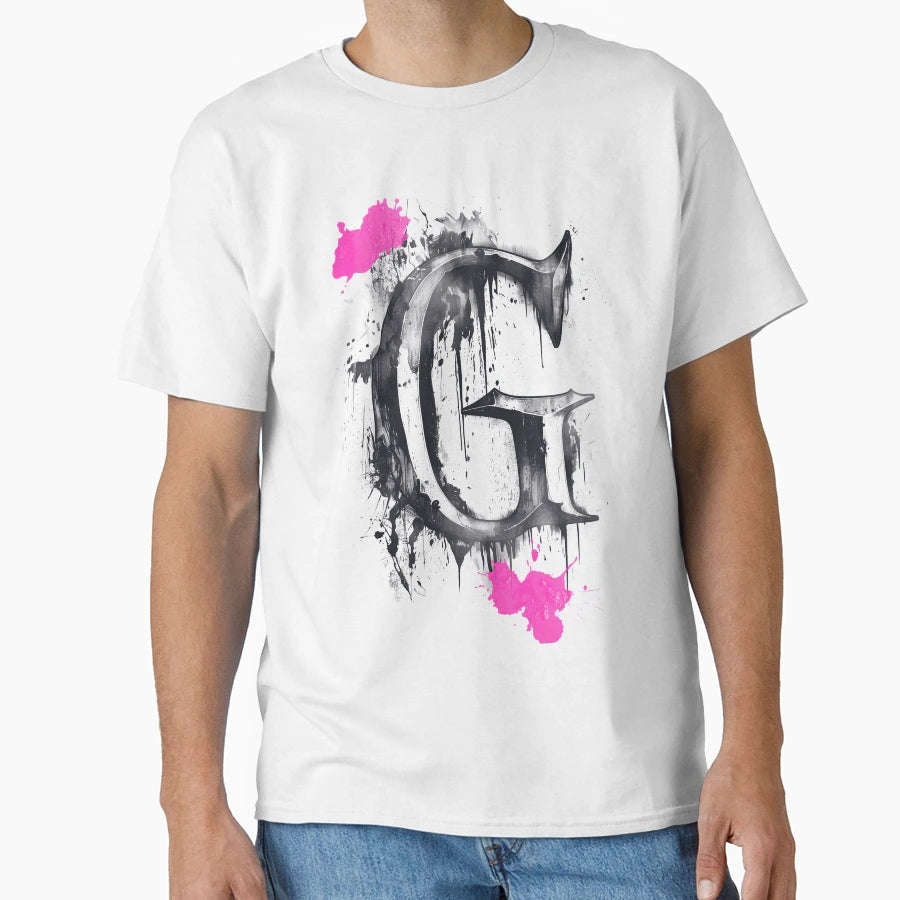 G Letter Typography T-Shirt - Novelty Apparel Unisex - T-Shirt, Sweatshirt, Hoodie