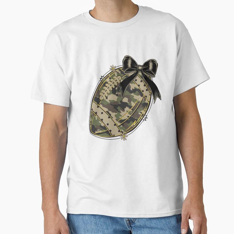 Camo Football T-Shirt - Unique Graphic Unisex - T-Shirt, Sweatshirt, Hoodie