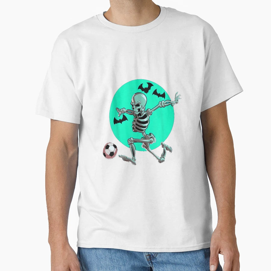 Soccer Skeleton Halloween Soccer Player T-Shirt - Unique Graphic Unisex - T-Shirt, Sweatshirt, Hoodie