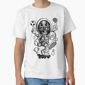 Astronaut Skull Skateboard T-Shirt - Novelty Apparel Unisex - T-Shirt, Sweatshirt, Hoodie
