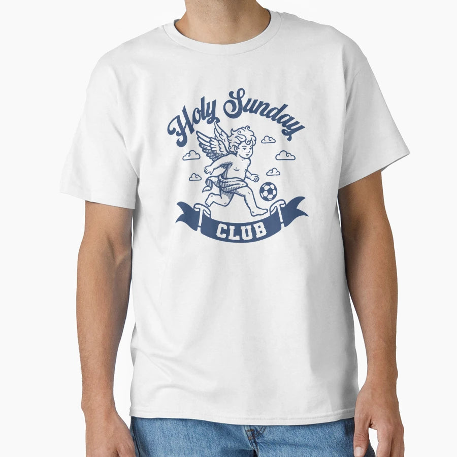 Holy Sunday Club Minimalist Soccer T-Shirt - Streetwear Style Men Women - T-Shirt, Sweatshirt, Hoodie