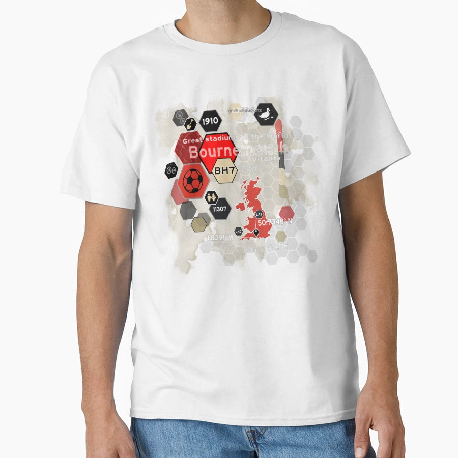 Bournemouth Great Stadiums 14 T-Shirt - Aesthetic Graphic Unisex - T-Shirt, Sweatshirt, Hoodie