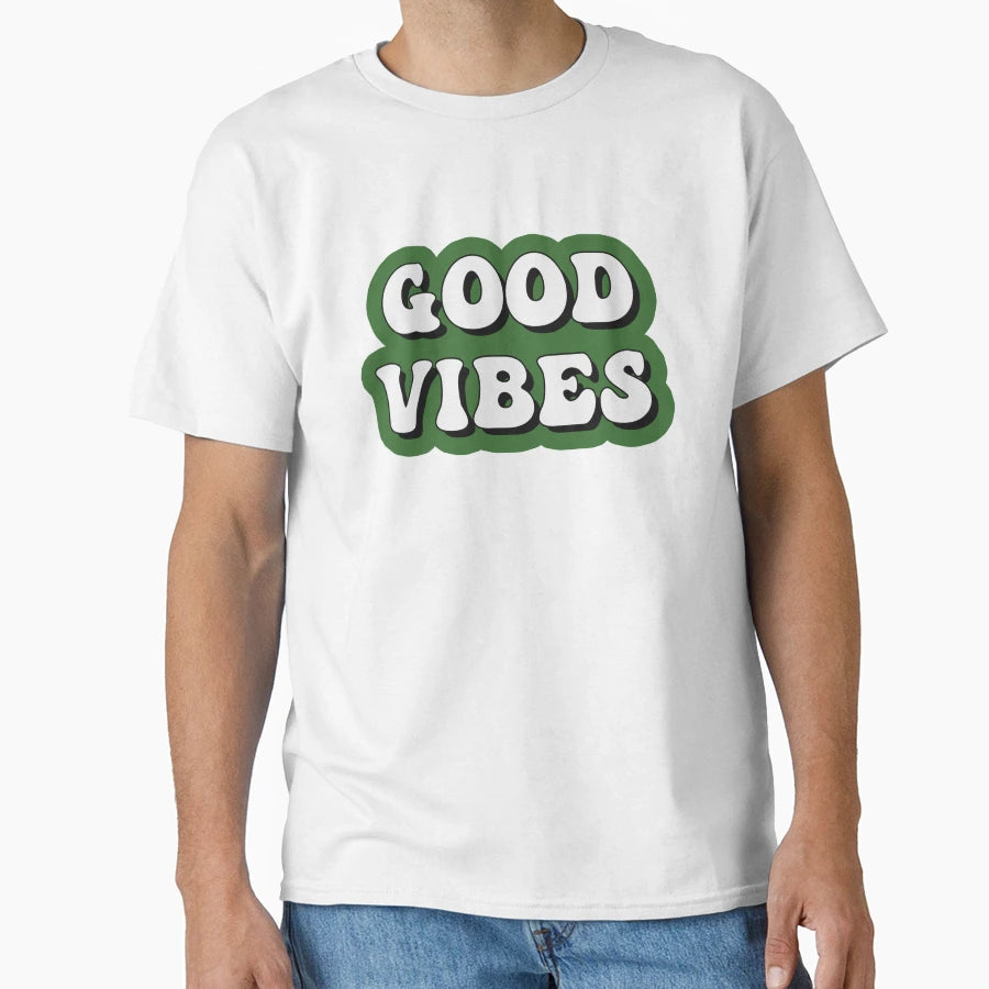 Good Vibes Word Aesthetic T-Shirt - Fun Novelty Design Men Women - T-Shirt, Sweatshirt, Hoodie