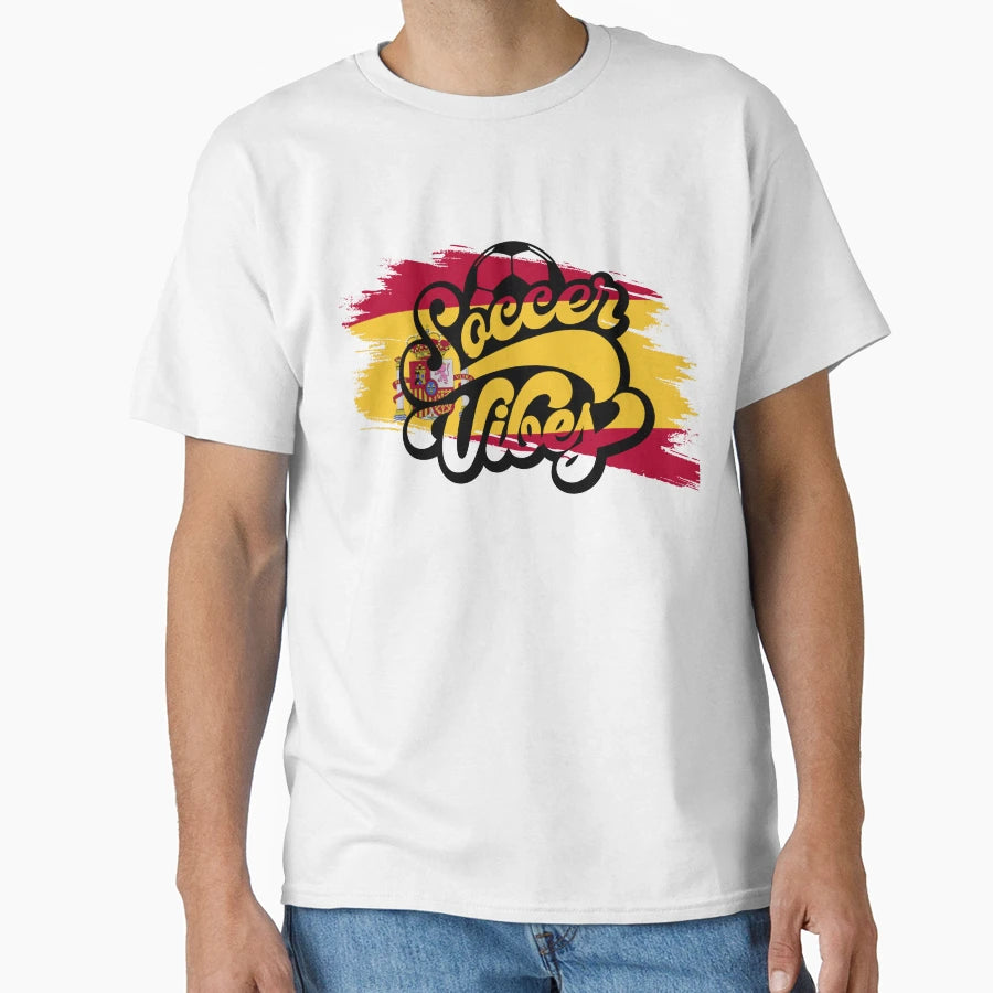 Soccer Vibes Spanyol T-Shirt - Minimalist Print Men Women - T-Shirt, Sweatshirt, Hoodie