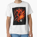 Soccer Player Ball Flames Running T-Shirt - Unique Graphic for Adults - T-Shirt, Sweatshirt, Hoodie