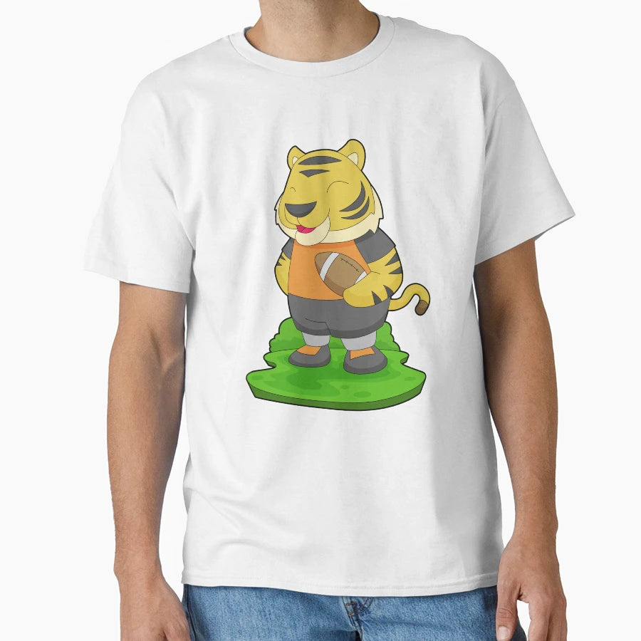 Tiger American Football Sports T-Shirt - Graphic Print Unisex - T-Shirt, Sweatshirt, Hoodie
