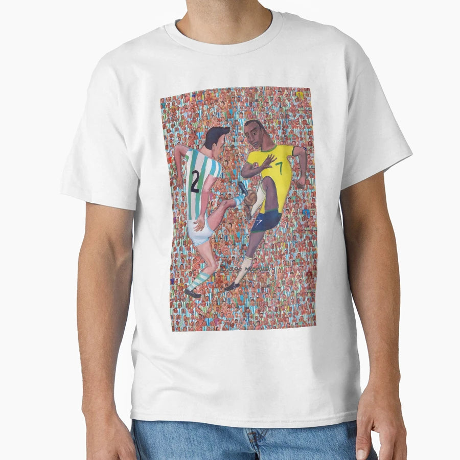 Pop Collage Soccer T-Shirt - Graphic Print for Adults - T-Shirt, Sweatshirt, Hoodie