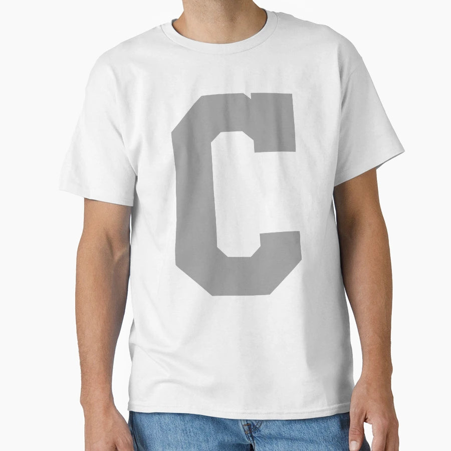 Alphabet Silver C Sports Letter C T-Shirt - Fun Novelty Design Men Women - T-Shirt, Sweatshirt, Hoodie