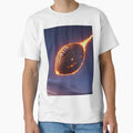 Flaming American Football From Space 3D T-Shirt - Graphic Print Men Women - T-Shirt, Sweatshirt, Hoodie