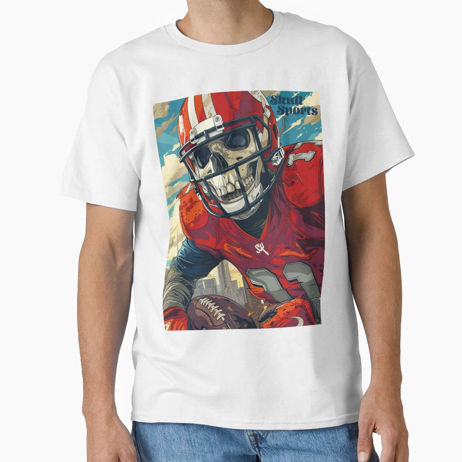 American Football Skull Skull Skull T-Shirt - Streetwear Style Unisex - T-Shirt, Sweatshirt, Hoodie
