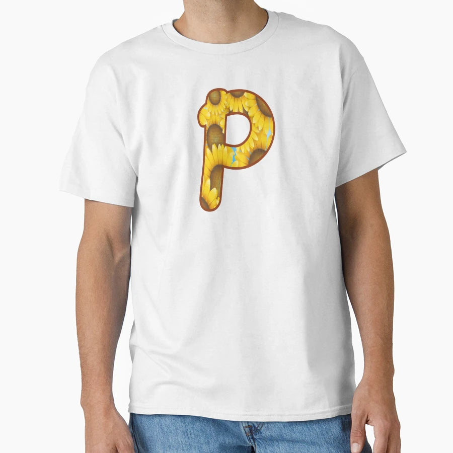 Letters Flowers P T-Shirt - Aesthetic Graphic Men Women - T-Shirt, Sweatshirt, Hoodie