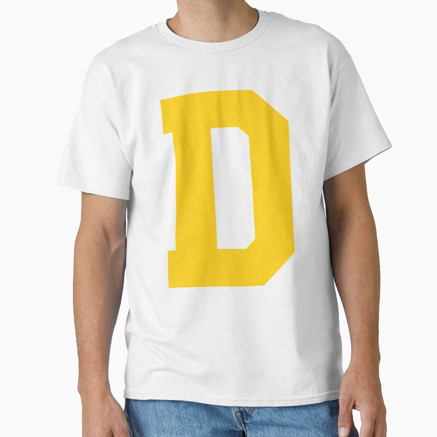 Alphabet Yellow D Sports Letter D T-Shirt - Fun Novelty Design for Adults - T-Shirt, Sweatshirt, Hoodie