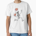 Skeleton Playing Football Funny Love T-Shirt - Minimalist Print for Adults - T-Shirt, Sweatshirt, Hoodie