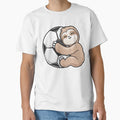 Soccer Adorable Sloth Loves Soccer T-Shirt - Unique Graphic Men Women - T-Shirt, Sweatshirt, Hoodie
