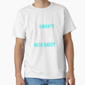 Sundays We Watch Football Daddy T-Shirt - Trendy Graphic Unisex - T-Shirt, Sweatshirt, Hoodie
