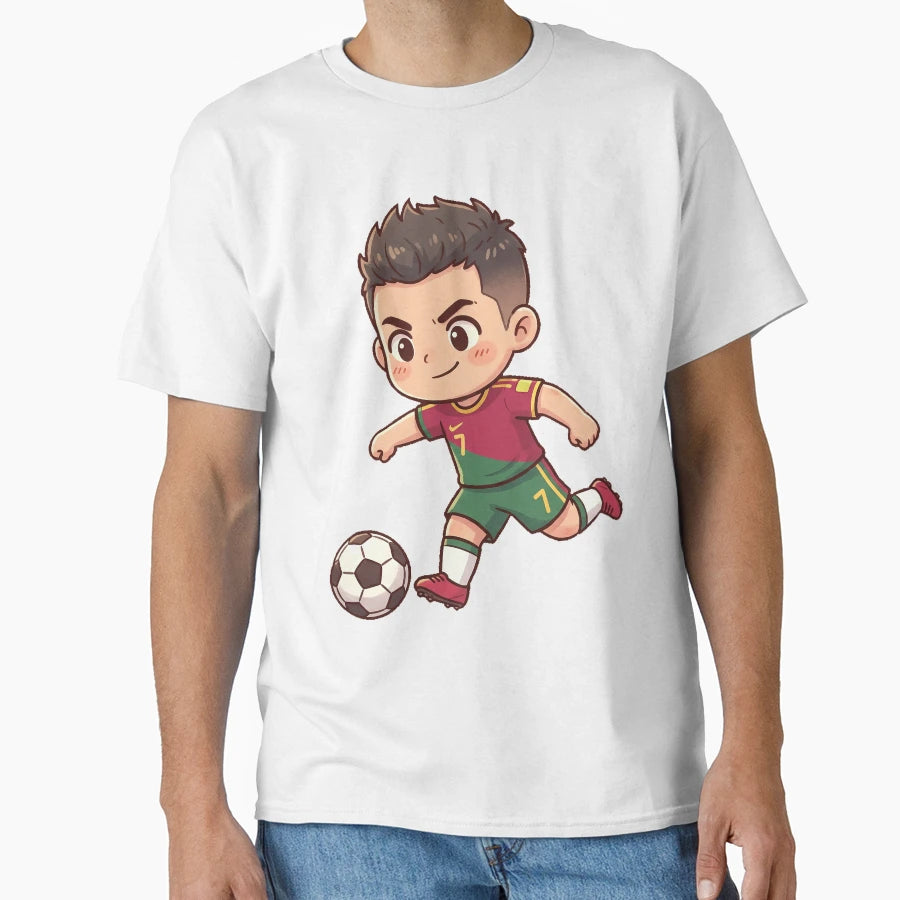 Kawaii Football Star Number 7 Soccer T-Shirt - Minimalist Print Unisex - T-Shirt, Sweatshirt, Hoodie